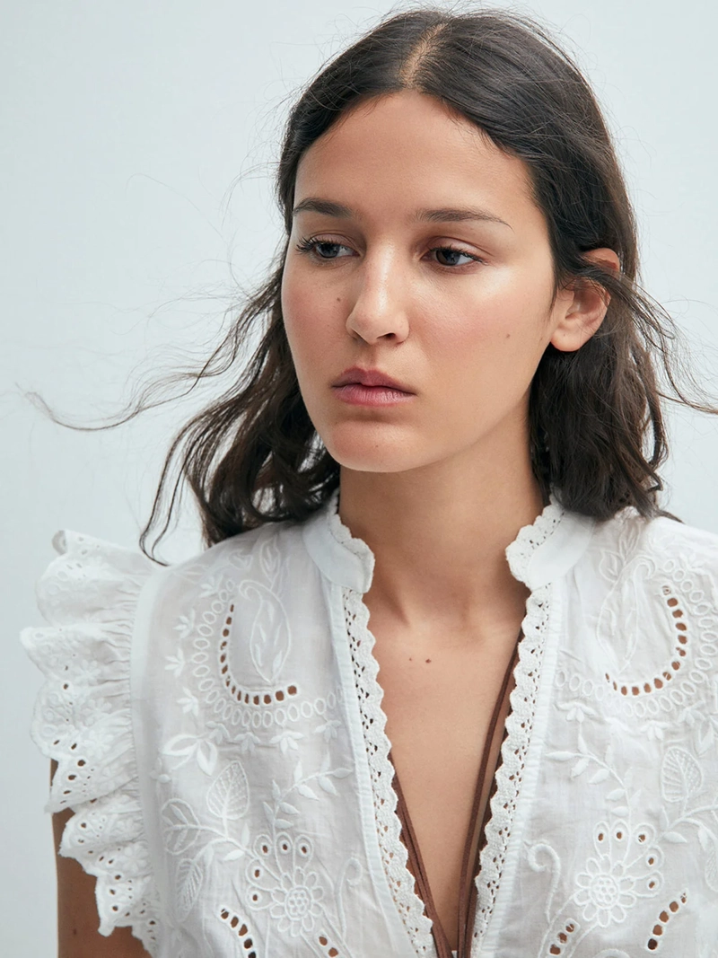 BLUSA MUJER SFERA ALGODÓN CORTA - 5