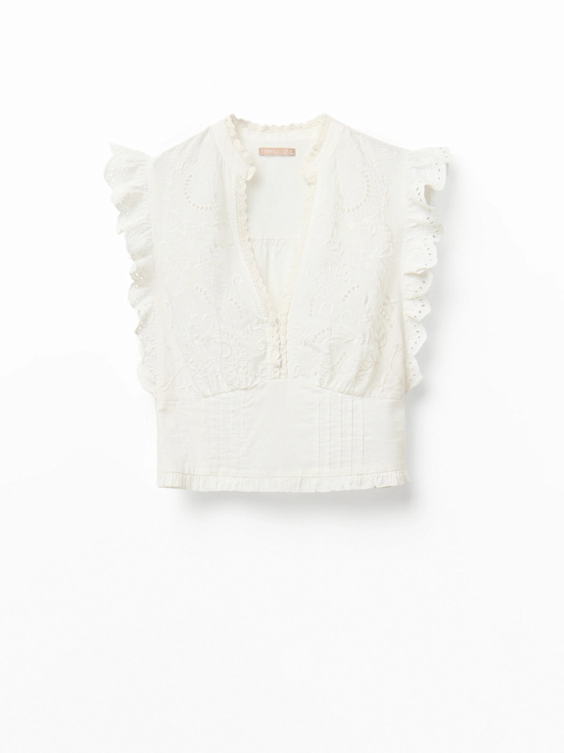 BLUSA MUJER SFERA ALGODÓN CORTA - 6