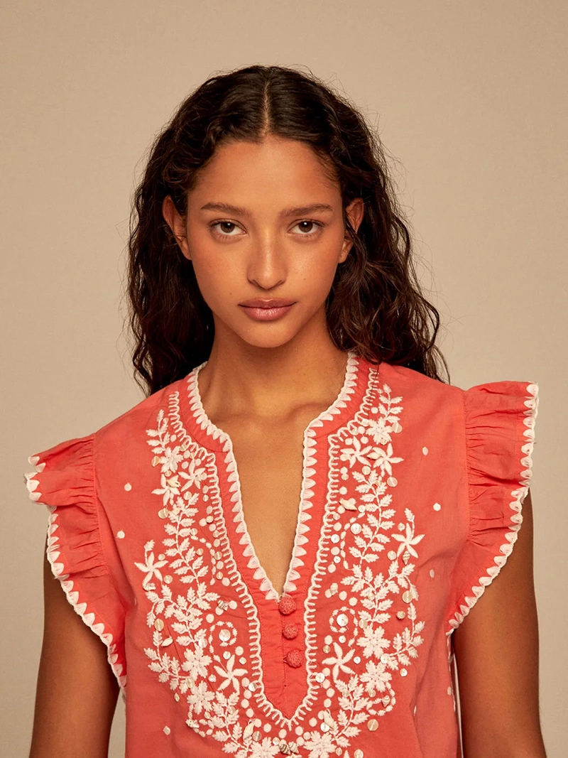 BLUSA MUJER SFERA ALGODÓN PECHERA - 5