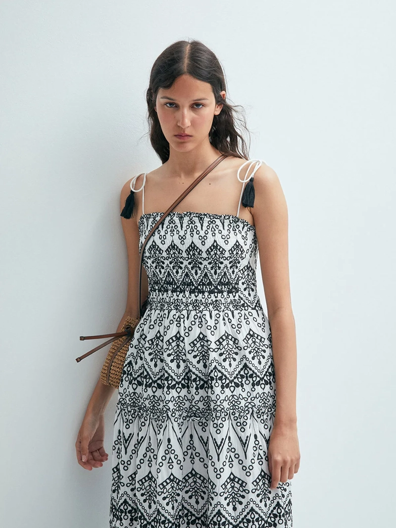 VESTIDO MUJER SFERA ALGODÓN LARGO - 3
