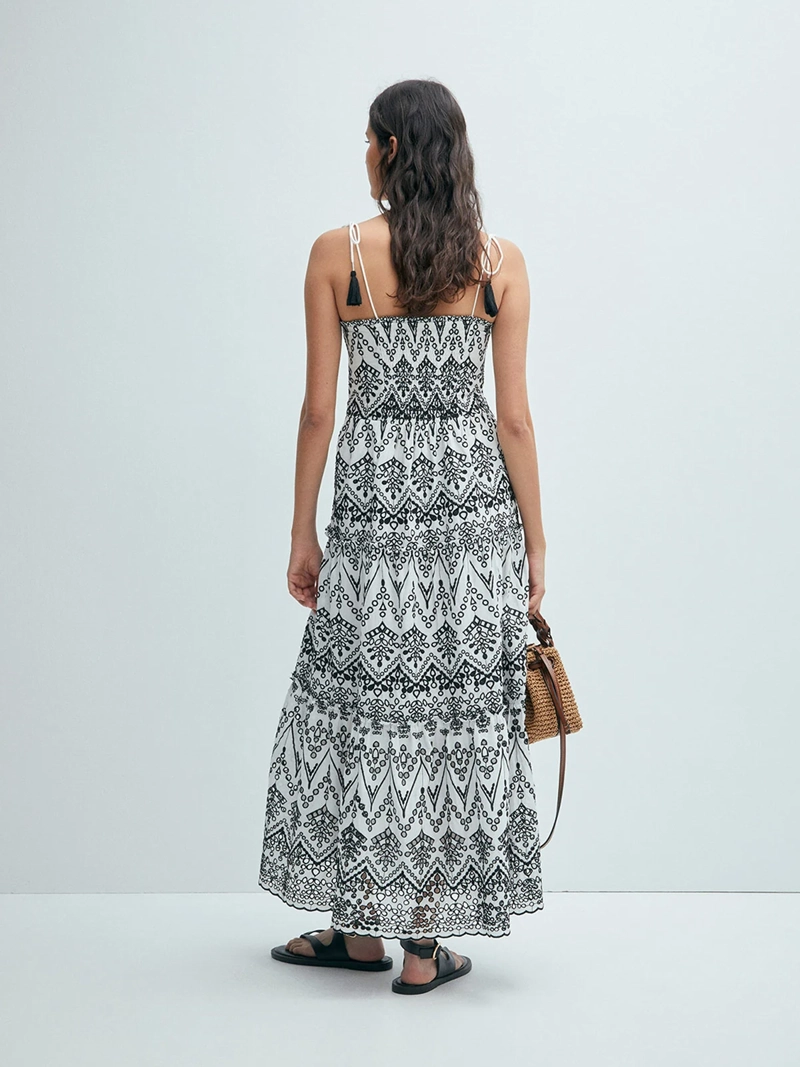 VESTIDO MUJER SFERA ALGODÓN LARGO - 4