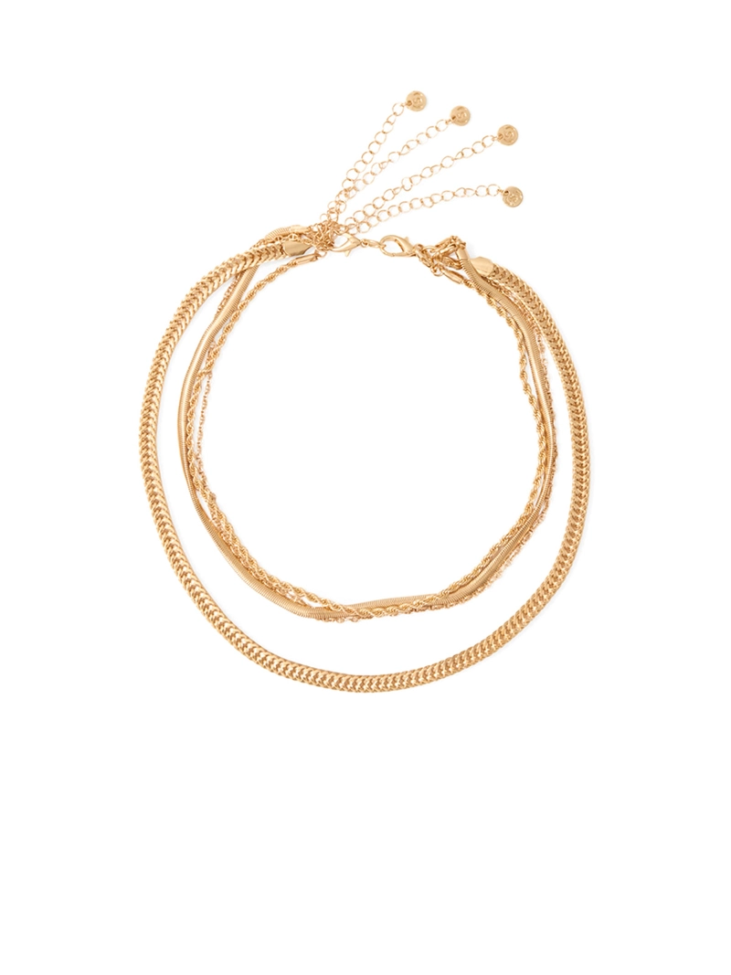 SET X4 COLLAR MUJER SFERA METALIZADO - 1