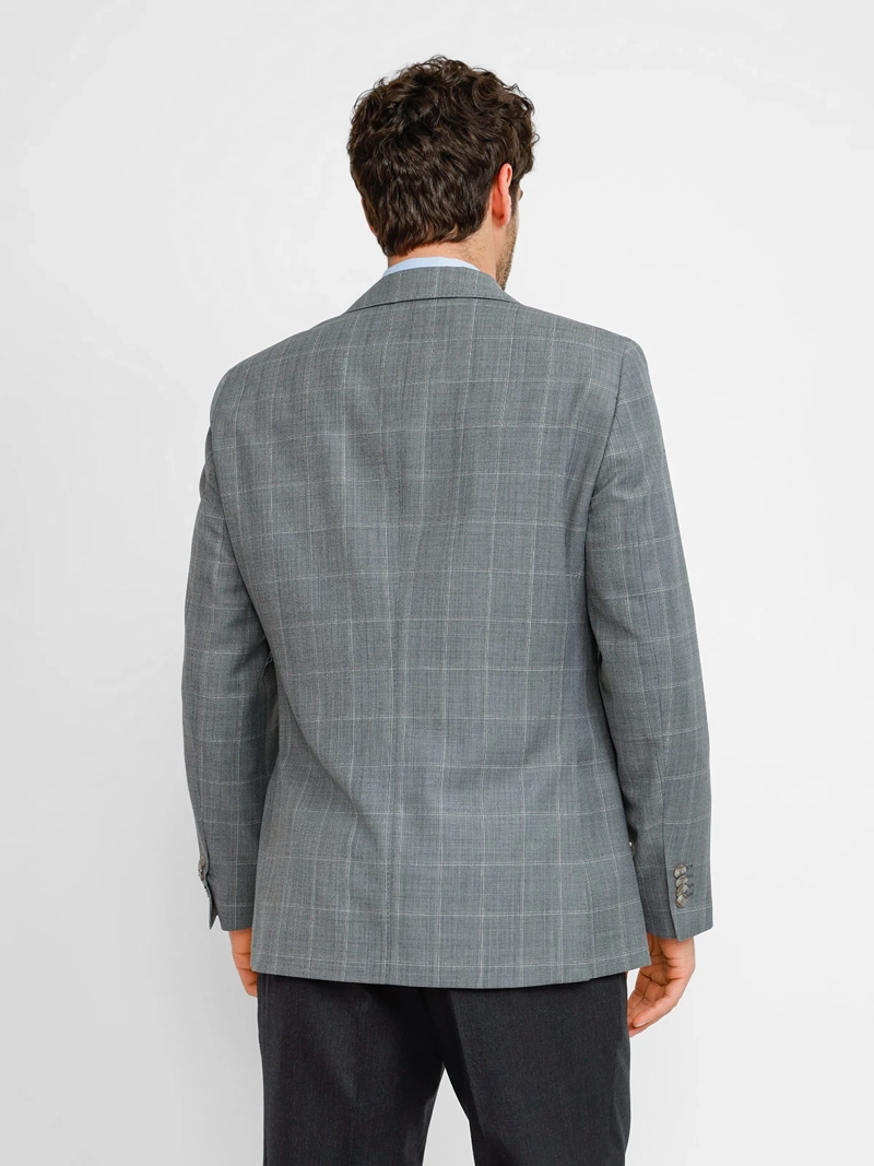 CHAQUETA HOMBRE TRIAL SLIM FIT MANGA LARGA EXECUTIVE FORMAL DISEÑO CUADROS - 2