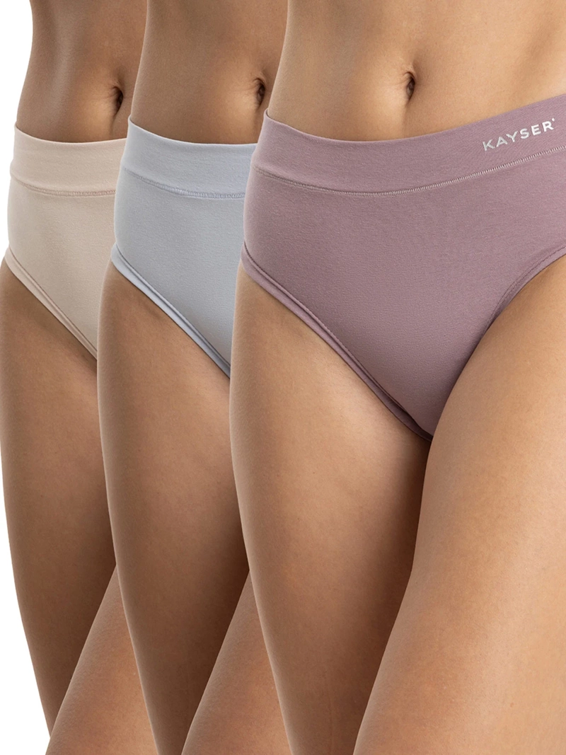 PACK X3 CALZÓN MUJER KAYSER ALGODÓN TIRO ALTO