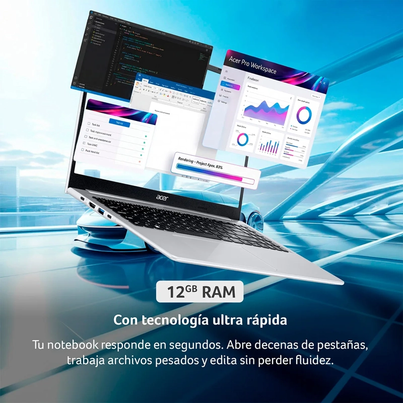 NOTEBOOK ACER ASPIRE LITE AL15-46P-R7M1-1 AMD RYZEN 3 12GB RAM 256GB SSD 15.6” - 4