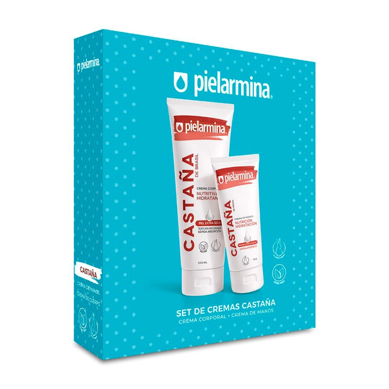 SET CREMA PIELARMINA CASTAÑA 200ML+70G - 1