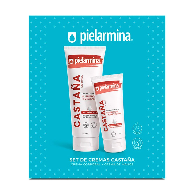 SET CREMA PIELARMINA CASTAÑA 200ML+70G - 2
