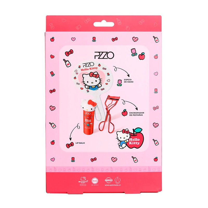 SET PETRIZZIO BEAUTY TOOLS + LIP BALM HELLO KITTY - 3