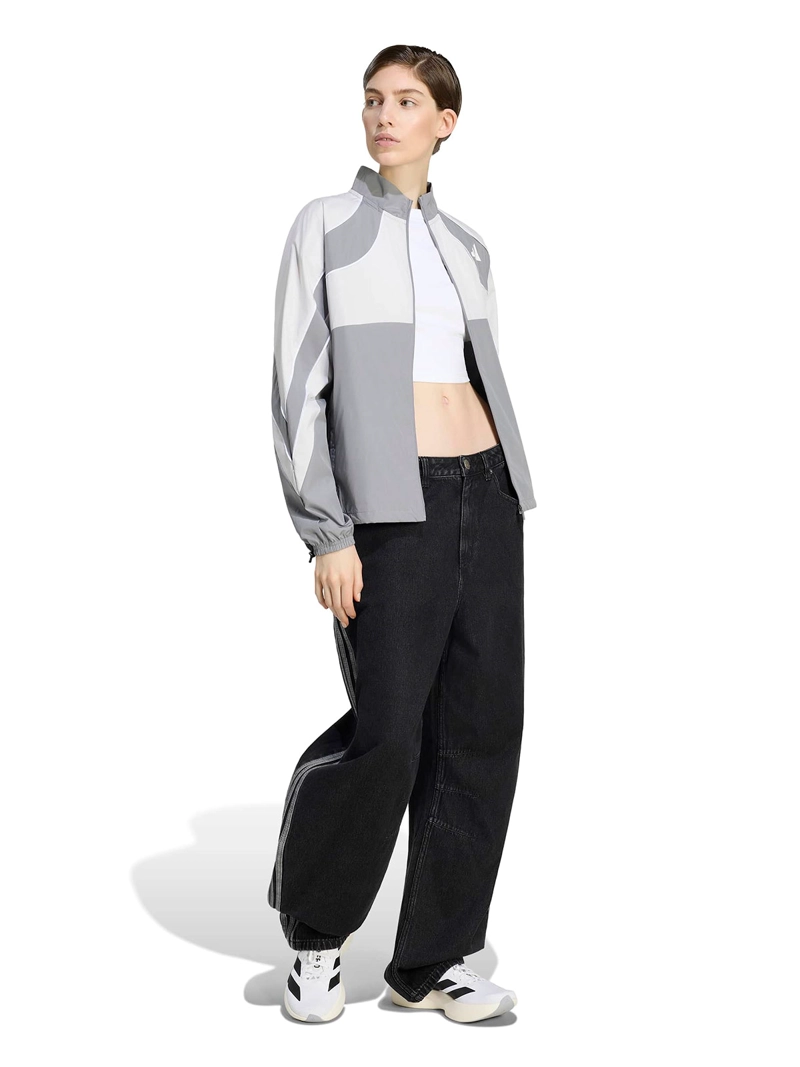 PANTALÓN MUJER ADIDAS ALGODÓN BARREL TIRO ALTO - 1