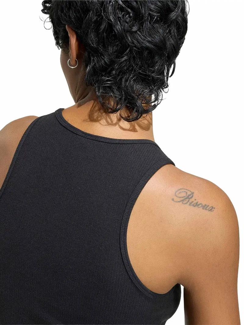 POLERA MUJER ADIDAS SIN MANGAS ACANALADA - 4