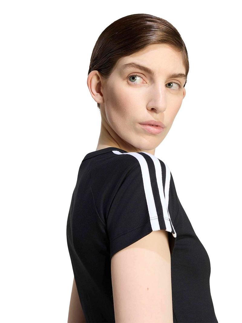 POLERA MUJER ADIDAS ALGODÓN CLÁSICA CEÑIDA - 4
