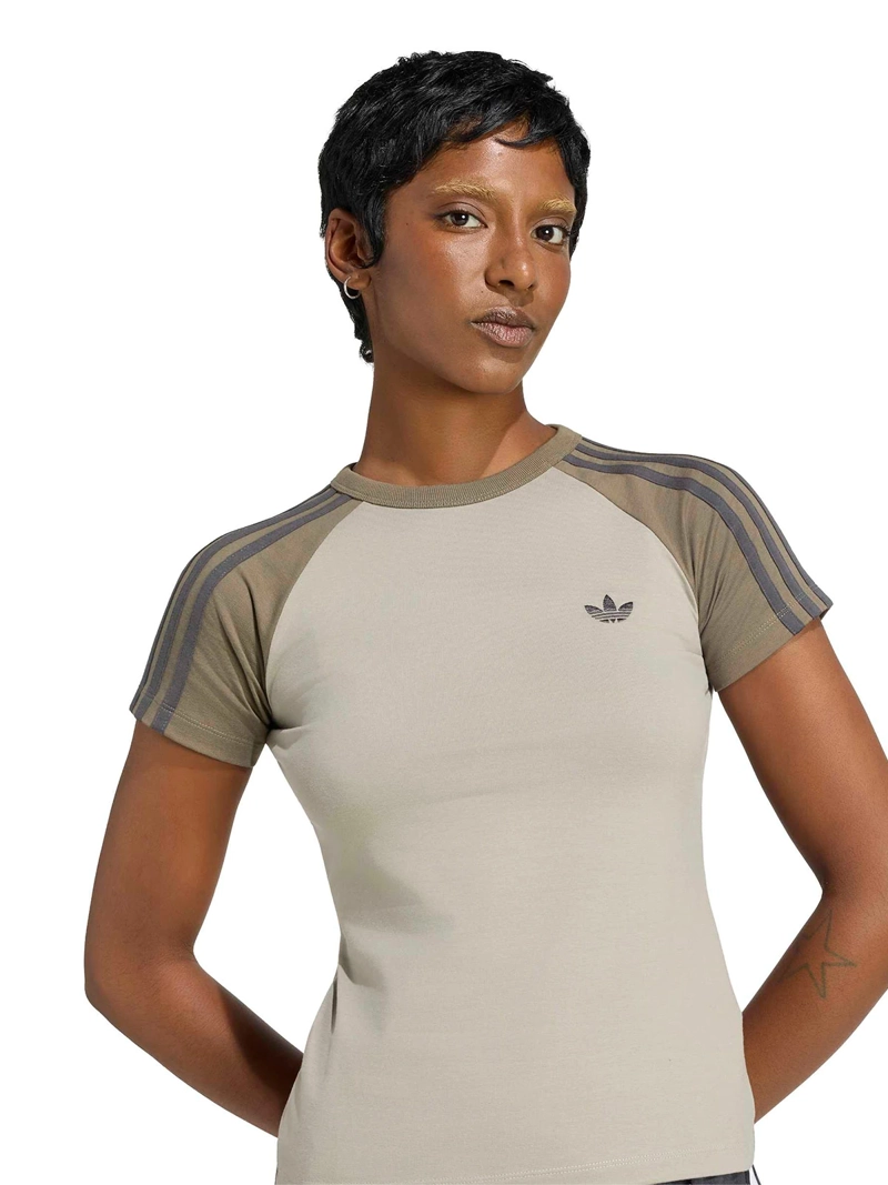 POLERA MUJER ADIDAS ALGODÓN CLÁSICA CEÑIDA - 3