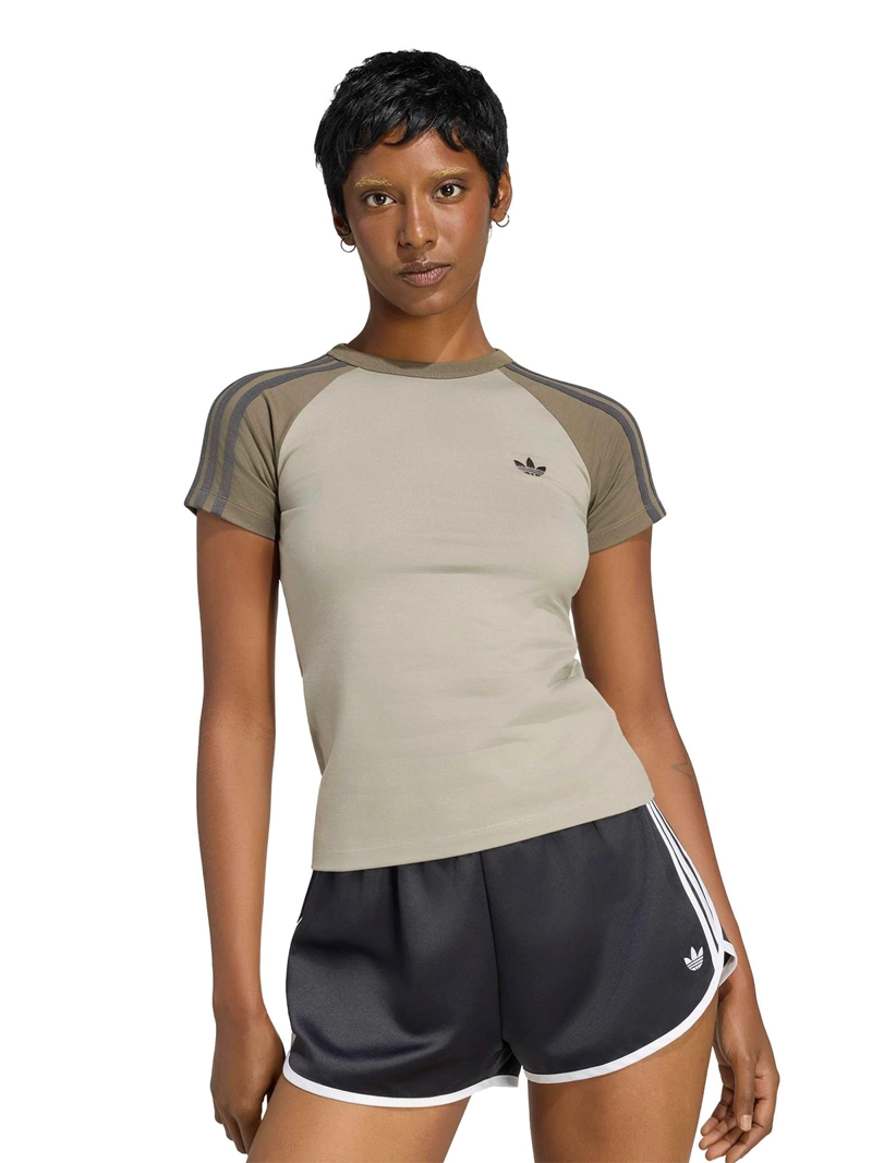 POLERA MUJER ADIDAS ALGODÓN CLÁSICA CEÑIDA - 1