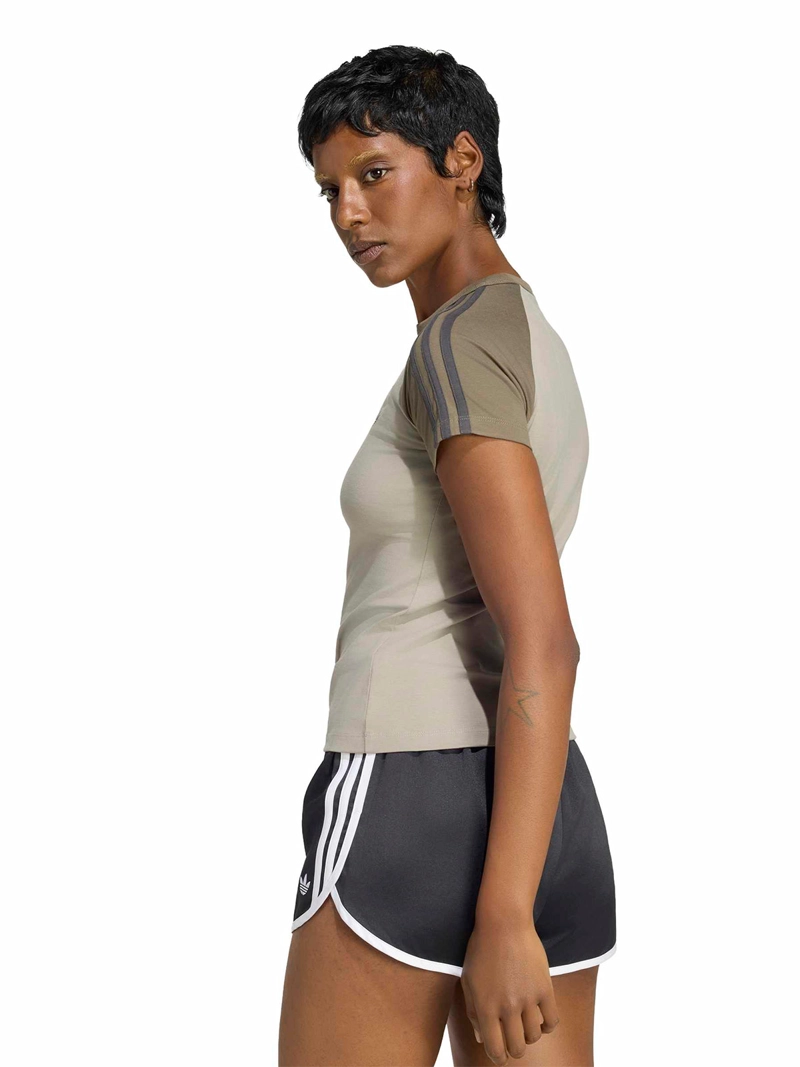 POLERA MUJER ADIDAS ALGODÓN CLÁSICA CEÑIDA - 2