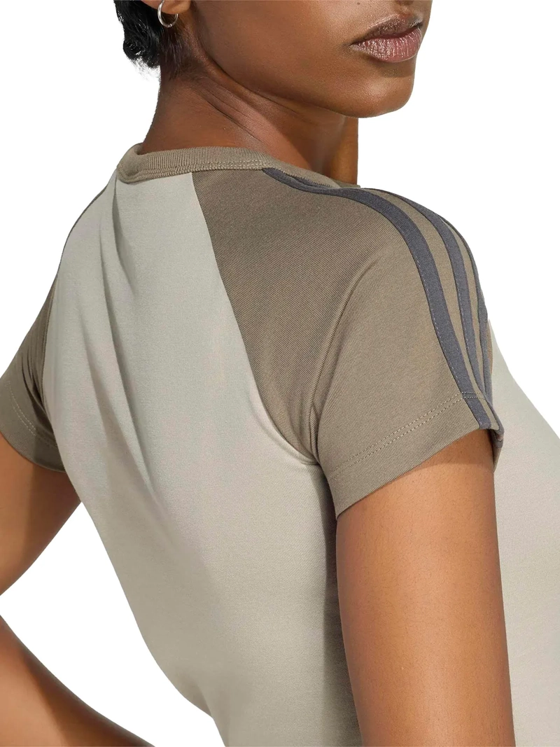POLERA MUJER ADIDAS ALGODÓN CLÁSICA CEÑIDA - 4