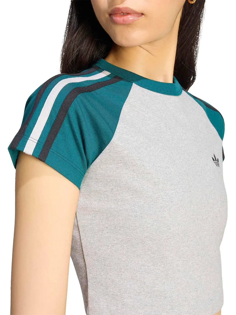 POLERA MUJER ADIDAS ALGODÓN CUELLO EN U SLIM - 4