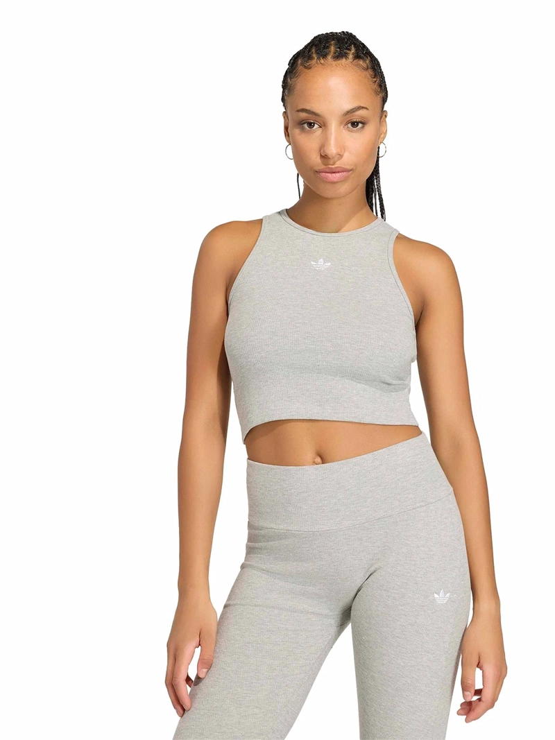 POLERA MUJER ADIDAS SIN MANGAS ACANALADA - 1