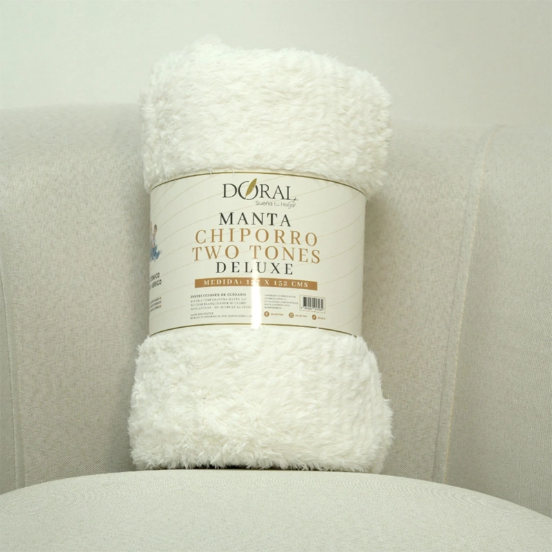 MANTA DORAL CHIPORRO TWO TONES BLANCO - 3