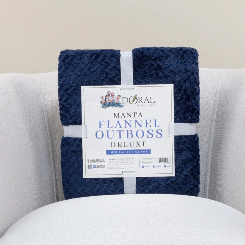 MANTA DORAL FLANNEL OUTBOSS SHERPA AZUL - 4