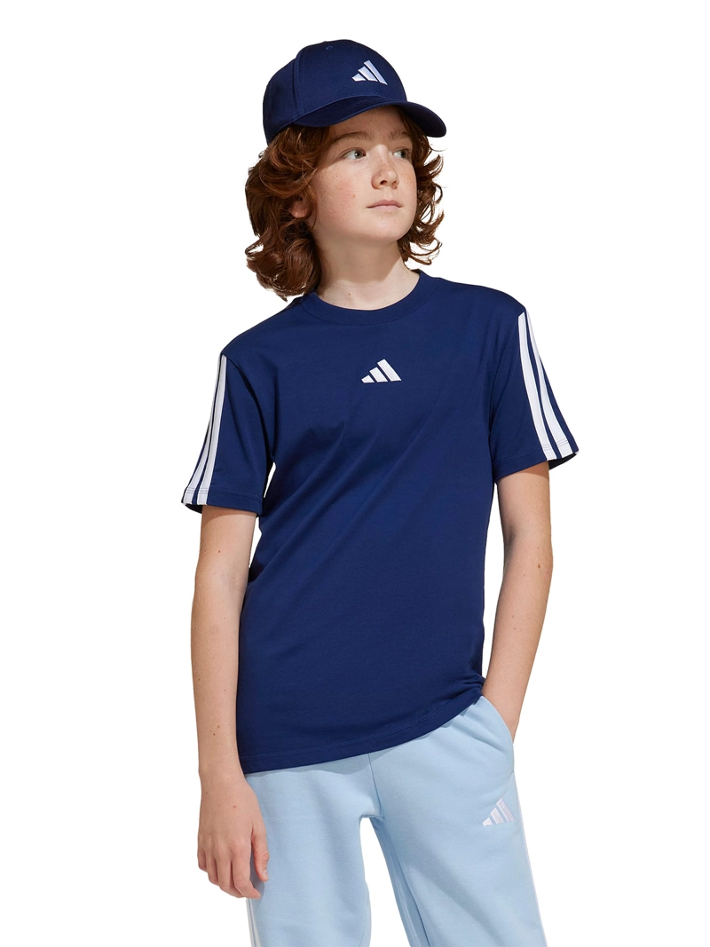 POLERA UNISEX ADIDAS MANGA CORTA ESSENTIALS TRES LINEAS - 3
