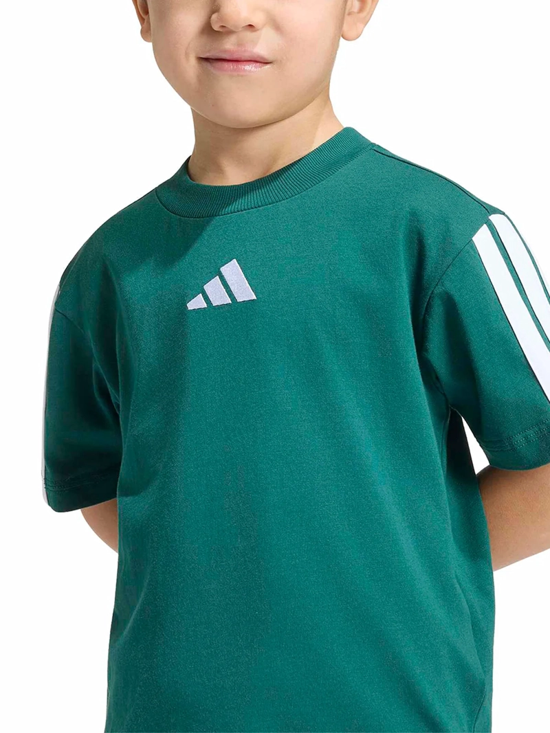 POLERA UNISEX ADIDAS MANGA CORTA TRES LINEAS ALGODÓN - 2
