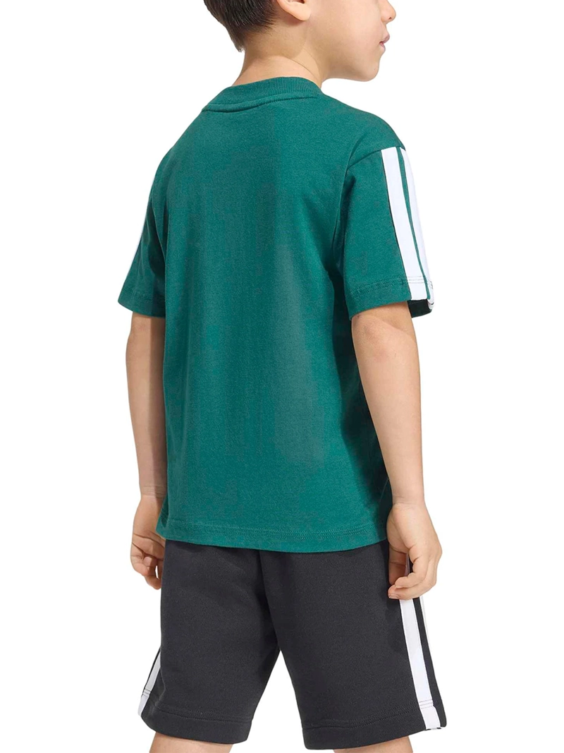 POLERA UNISEX ADIDAS MANGA CORTA TRES LINEAS ALGODÓN - 3
