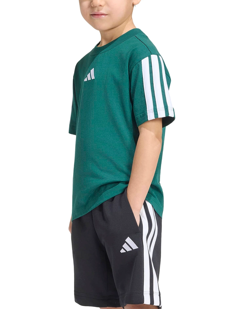 POLERA UNISEX ADIDAS MANGA CORTA TRES LINEAS ALGODÓN - 4