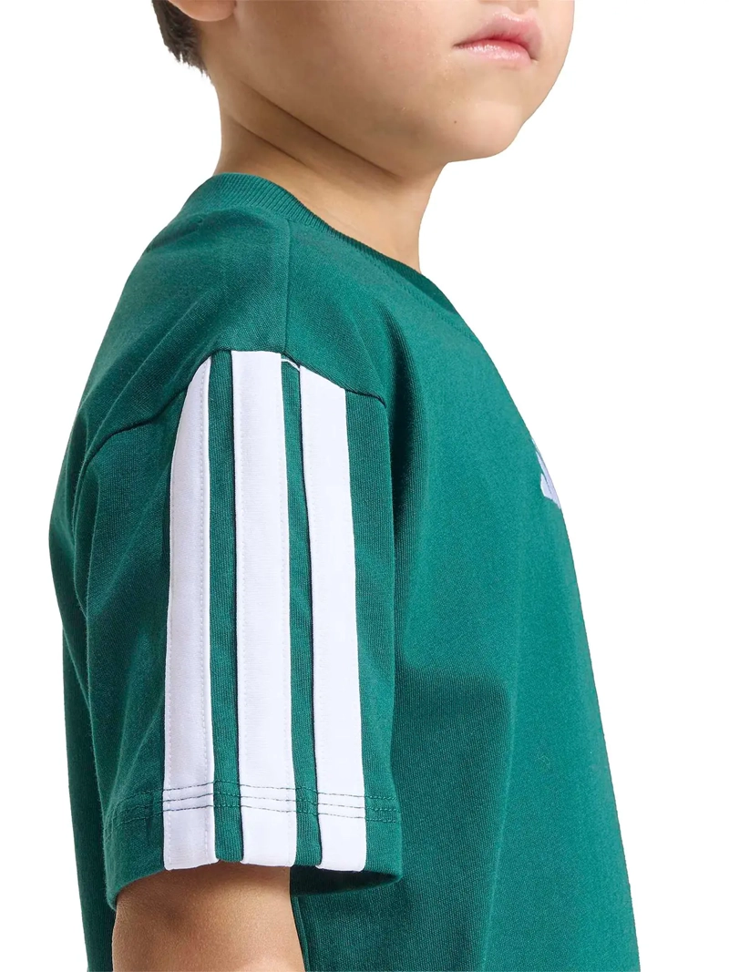 POLERA UNISEX ADIDAS MANGA CORTA TRES LINEAS ALGODÓN - 6