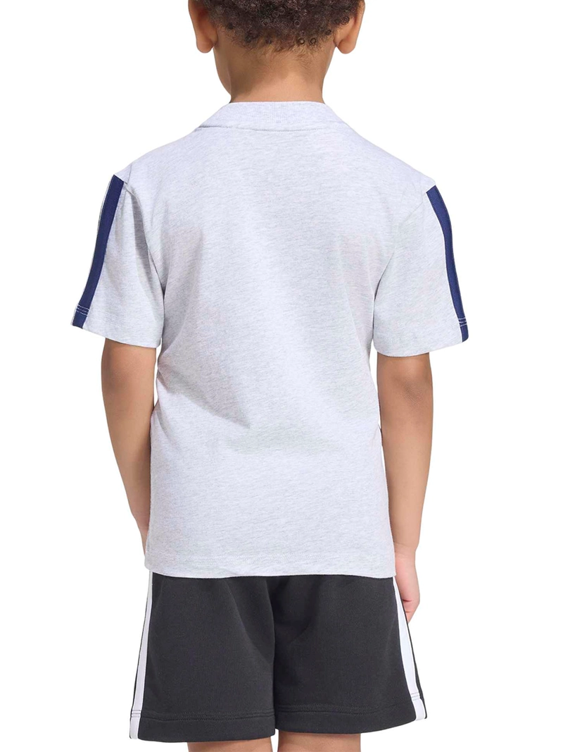 POLERA UNISEX ADIDAS MANGA CORTA TRES LINEAS ALGODÓN - 3
