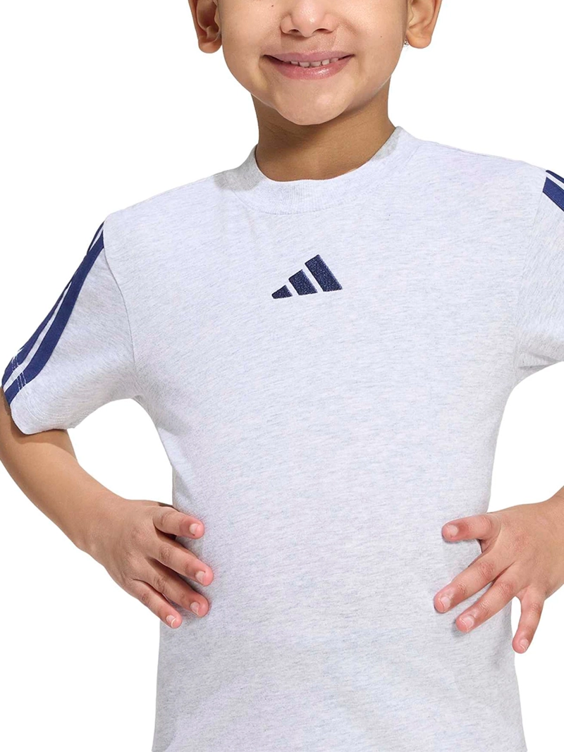 POLERA UNISEX ADIDAS MANGA CORTA TRES LINEAS ALGODÓN - 5