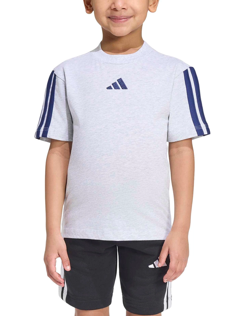 POLERA UNISEX ADIDAS MANGA CORTA TRES LINEAS ALGODÓN - 2