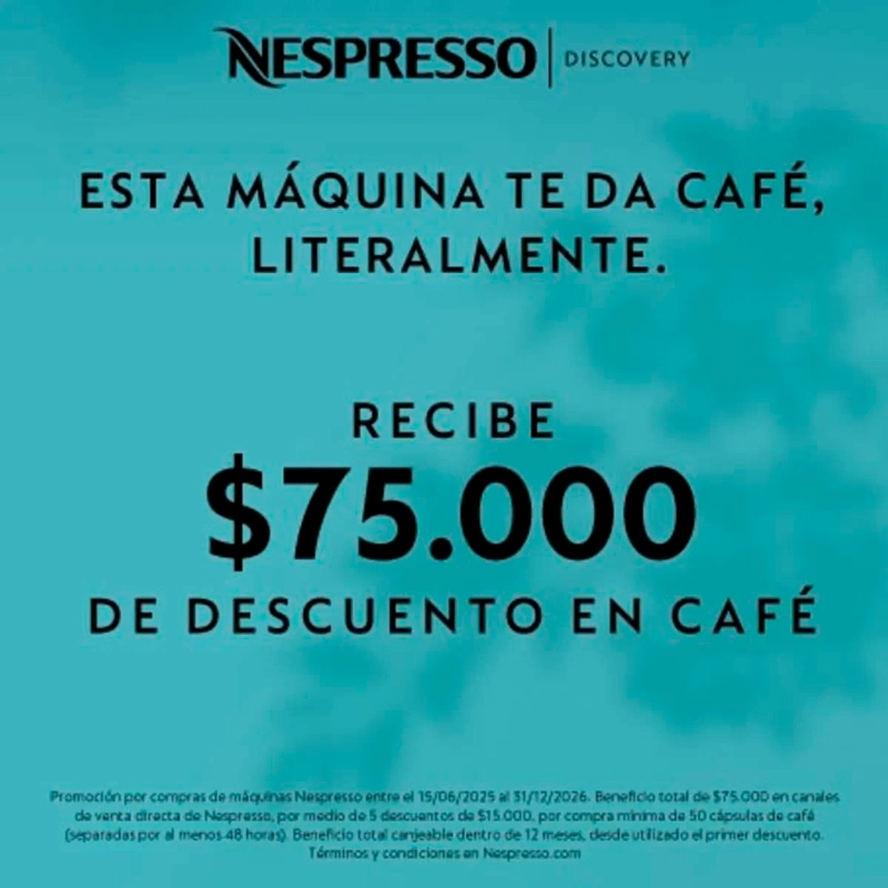 CAFETERA NESPRESSO CÁPSULA VERTUO UP BLACK - 4