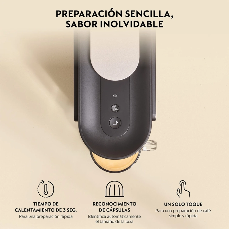 CAFETERA NESPRESSO CÁPSULA VERTUO UP BLACK - 5