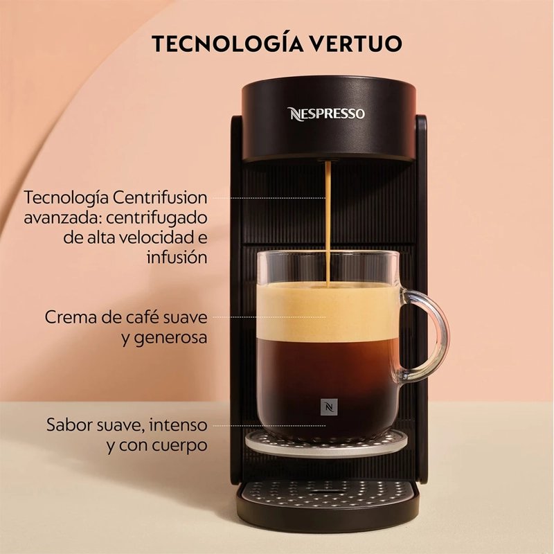 CAFETERA NESPRESSO CÁPSULA VERTUO UP BLACK - 9