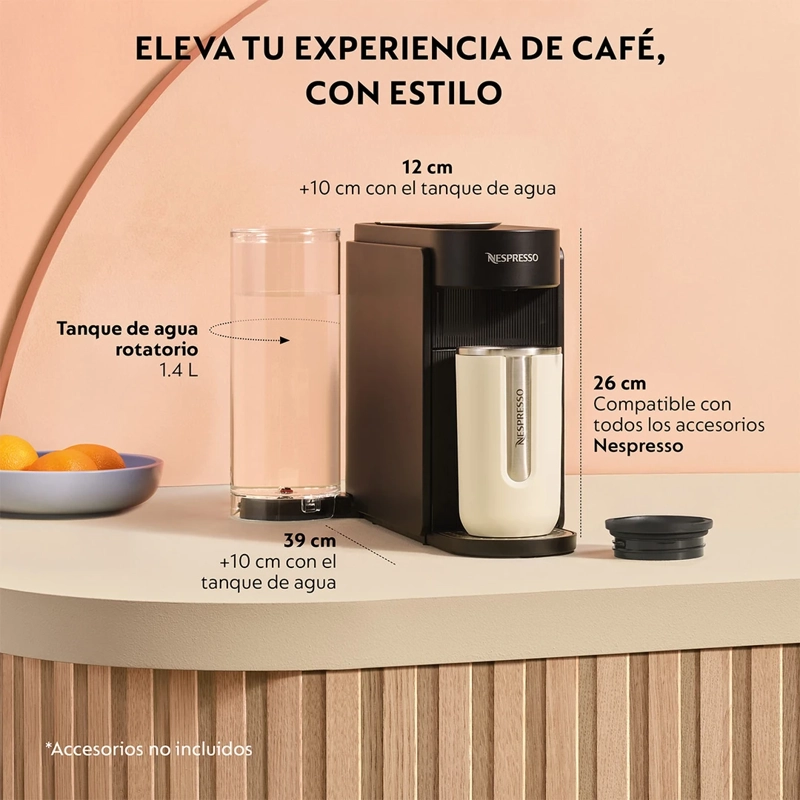 CAFETERA NESPRESSO CÁPSULA VERTUO UP BLACK - 10