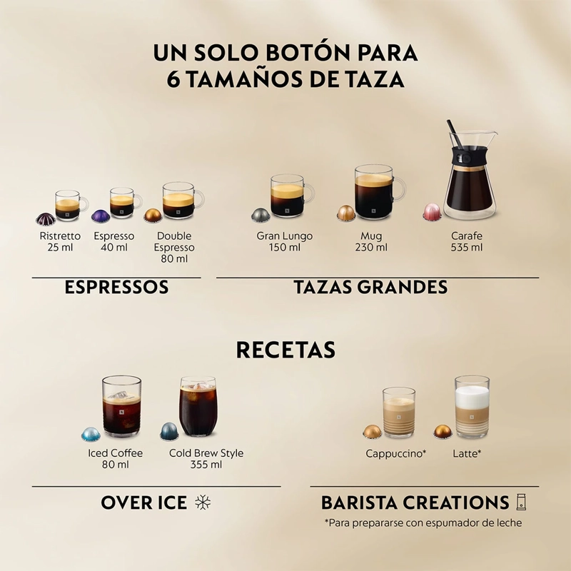 CAFETERA NESPRESSO CÁPSULA VERTUO UP BLACK + ESPUMADOR AEROCCINO 3 - 11