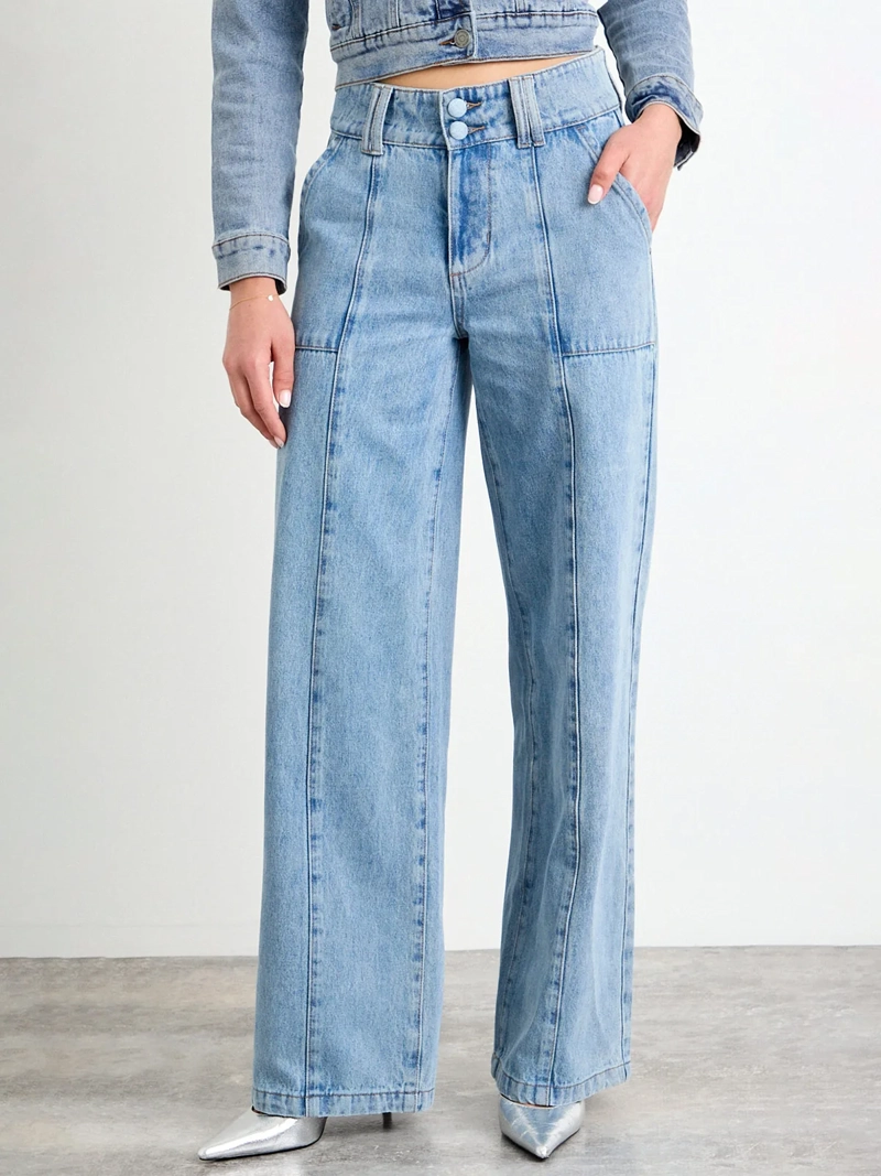 JEANS MUJER IO ALGODÓN WIDE LEG - 2