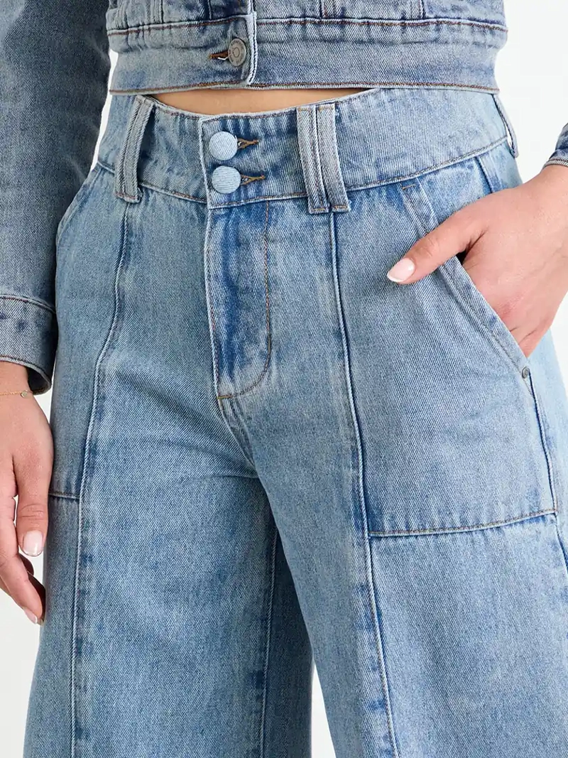 JEANS MUJER IO ALGODÓN WIDE LEG - 4