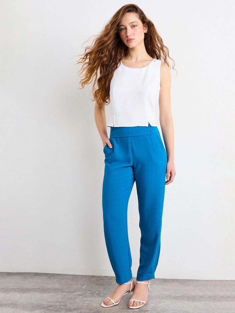 PANTALÓN MUJER IO PRETINA ANCHA