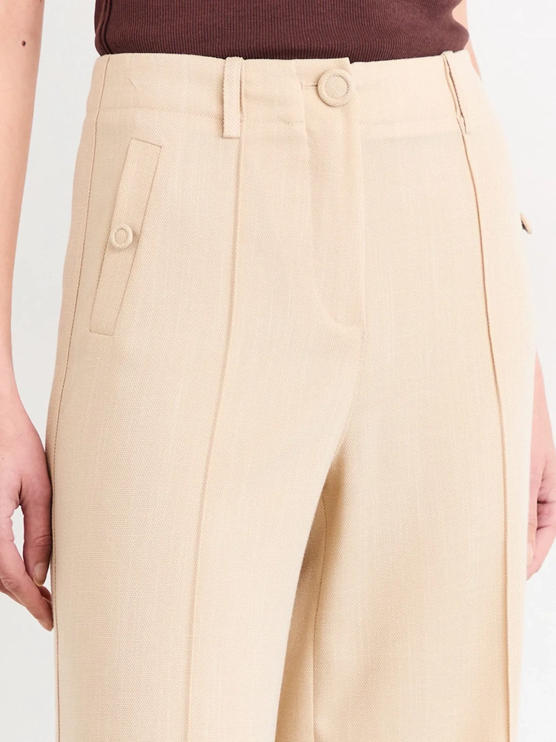 PANTALÓN MUJER IO LISO PIERNA ANCHA TIRO ALTO - 4