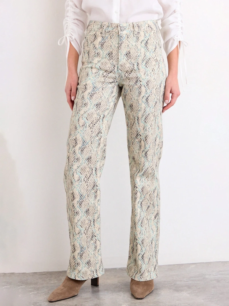 JEANS MUJER IO ALGODÓN FLARE HOLGADO PRINT - 2
