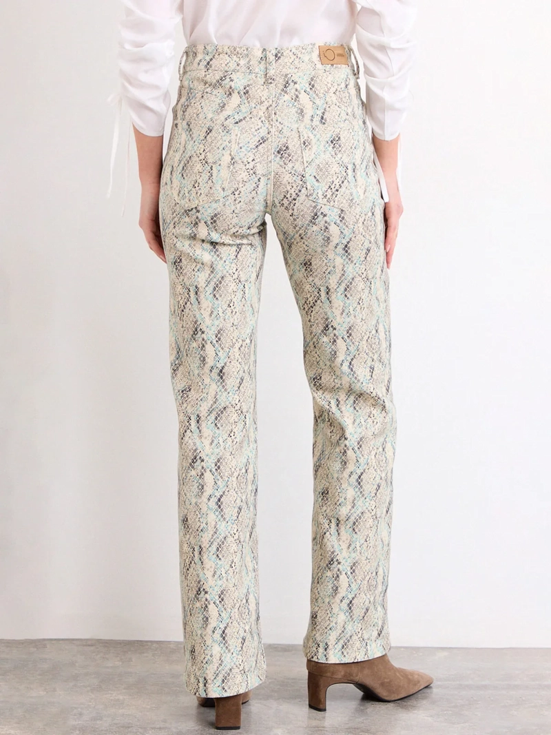 JEANS MUJER IO ALGODÓN FLARE HOLGADO PRINT - 3
