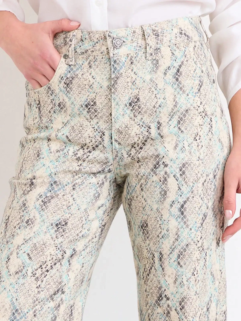JEANS MUJER IO ALGODÓN FLARE HOLGADO PRINT - 4