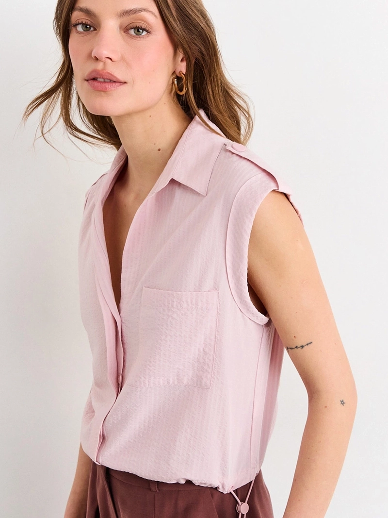 BLUSA MUJER IO ALGODÓN LISA - 3