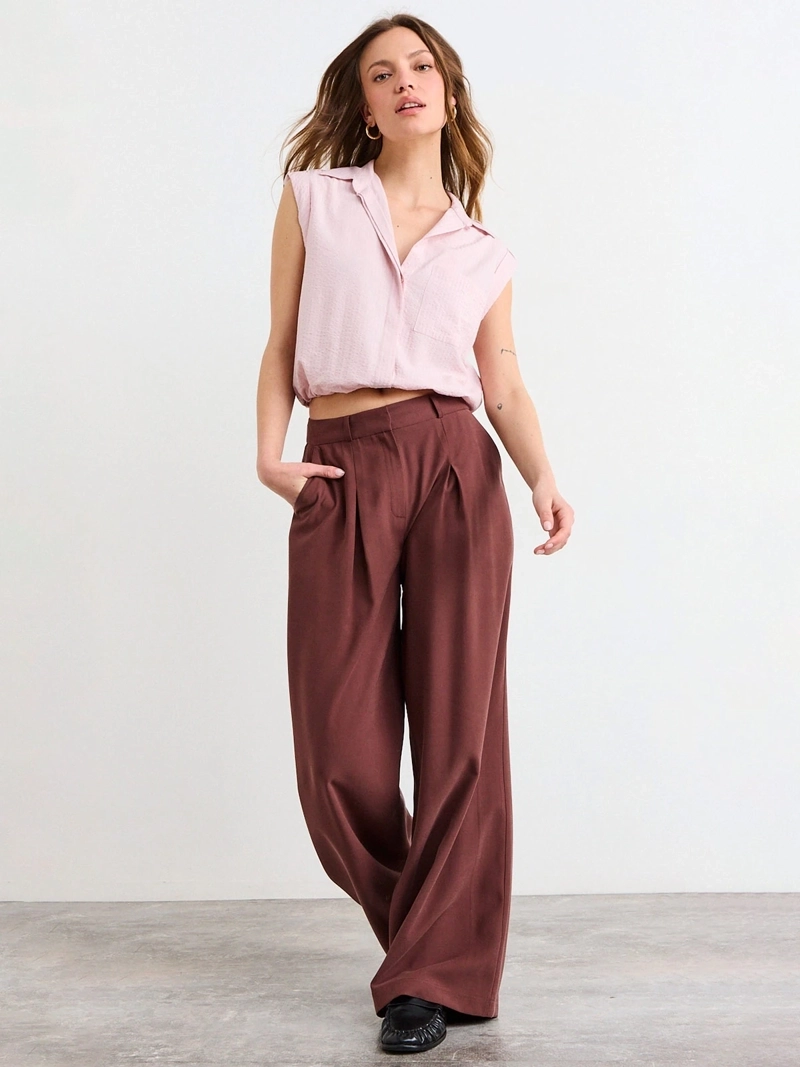 BLUSA MUJER IO ALGODÓN LISA - 4