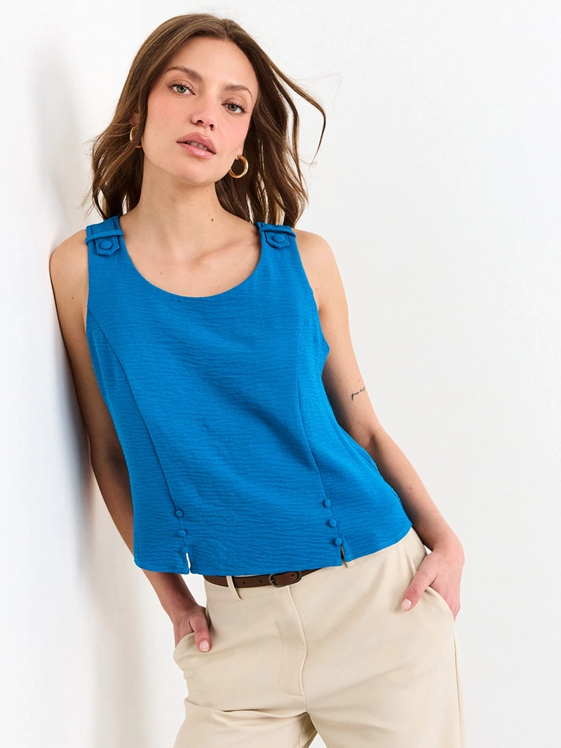 BLUSA MUJER IO SIN MANGAS - 1