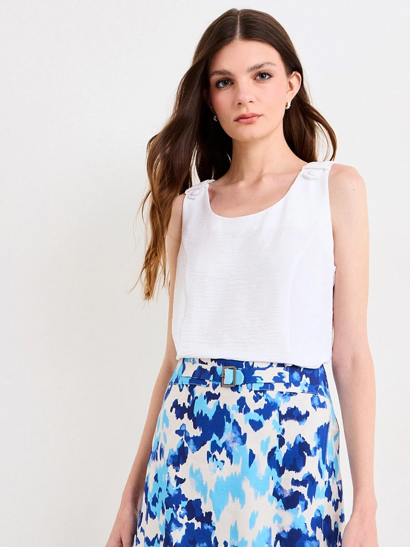 BLUSA MUJER IO SIN MANGAS