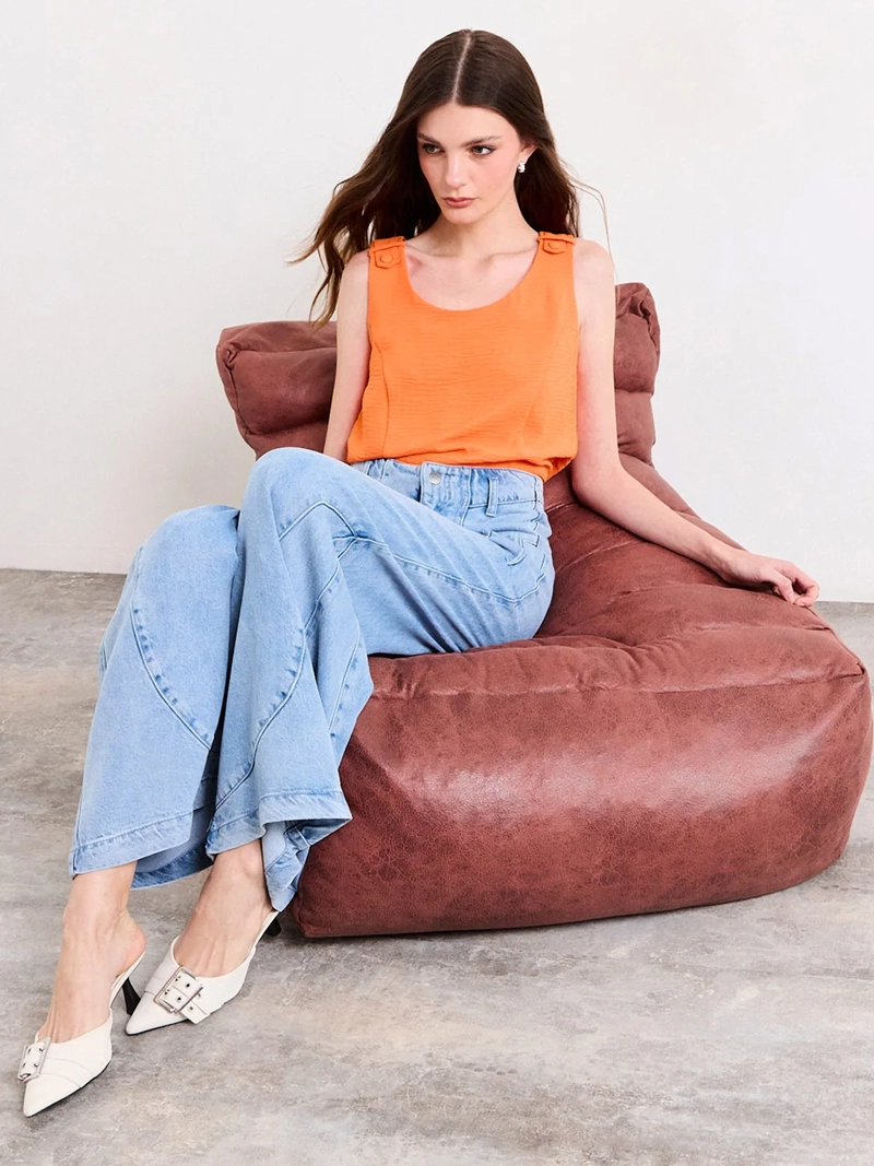 BLUSA MUJER IO SIN MANGAS