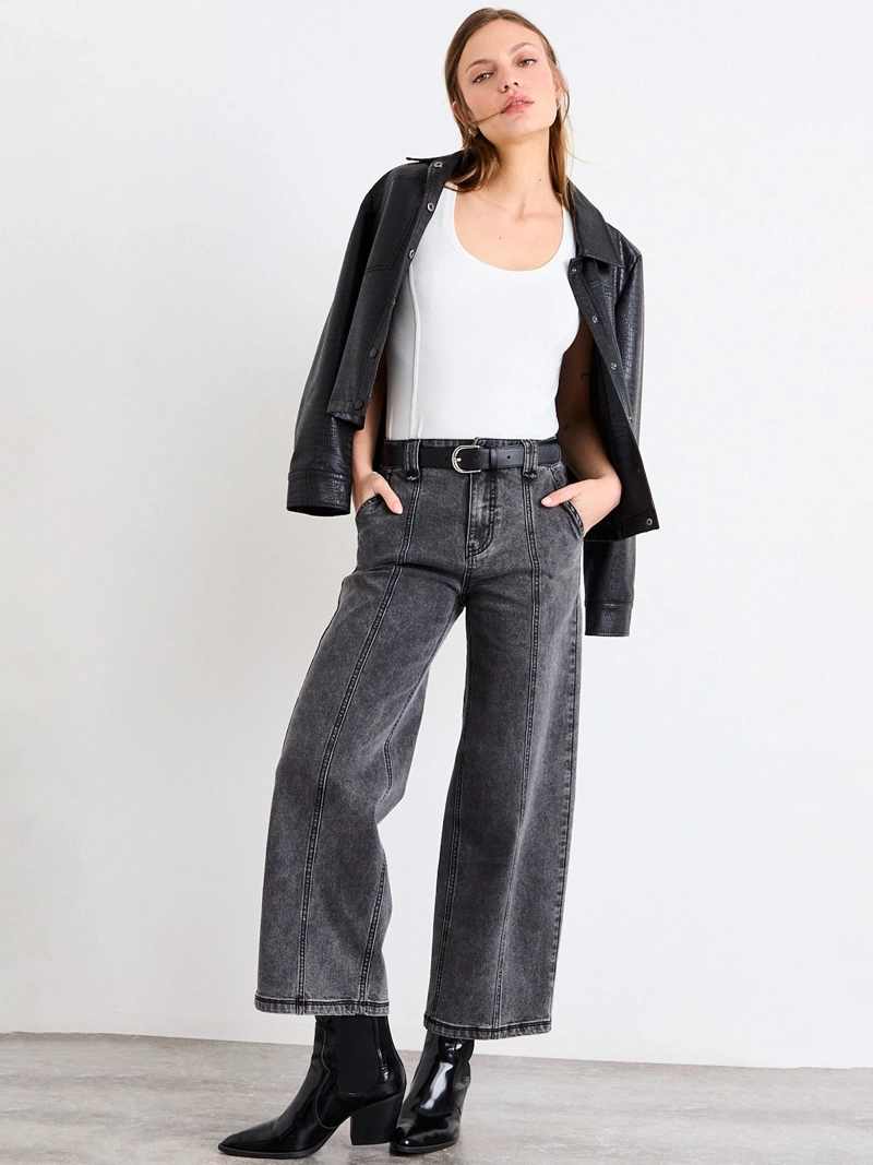 POLERA MUJER IO ALGODÓN RIB BÁSICA CORTE PRINCESA - 4