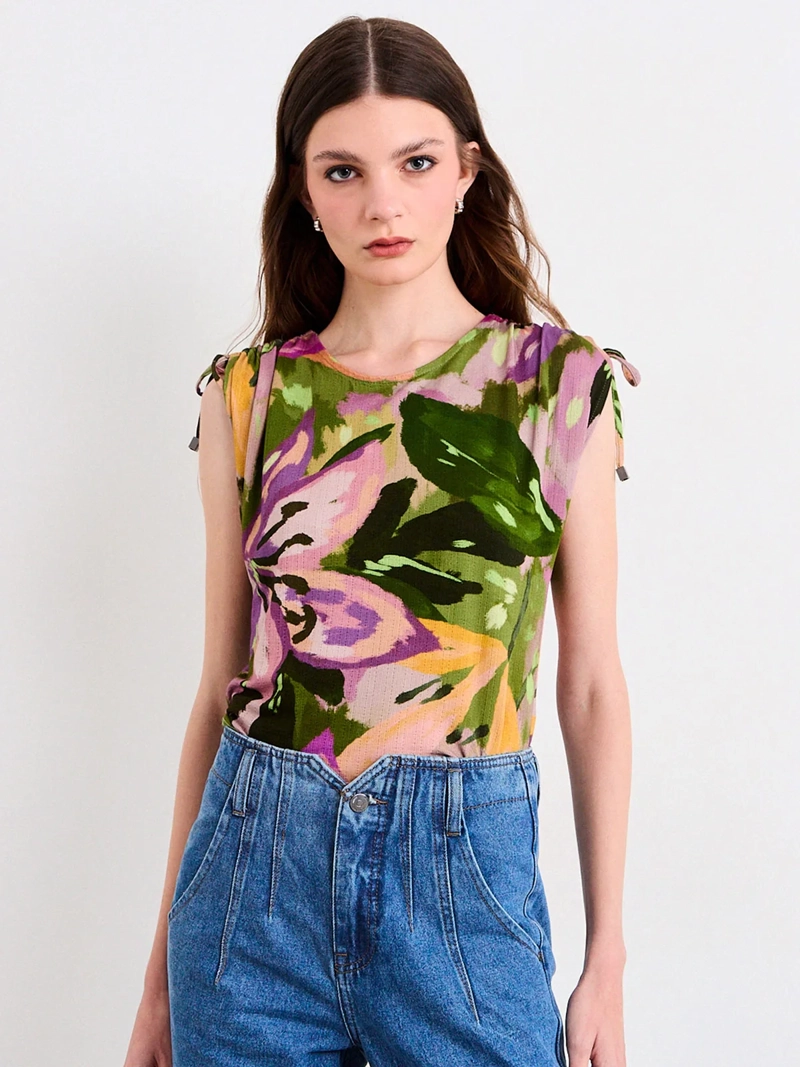 POLERA MUJER IO RECOGIDO Y PABILOS - 1